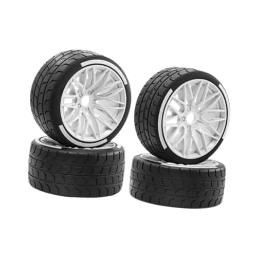 kowaku 4pcs 1: 7 Skala RC Car Tire Ersatzteile Ersatzteile auf Road Tire Reifen für RC Hobby Car Trucks, Weiß von kowaku