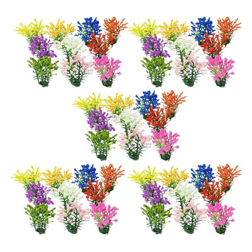 kowaku 50 Stück Miniatur Blumenarrangements für Modelllandschaften, Höhe 5 cm von kowaku