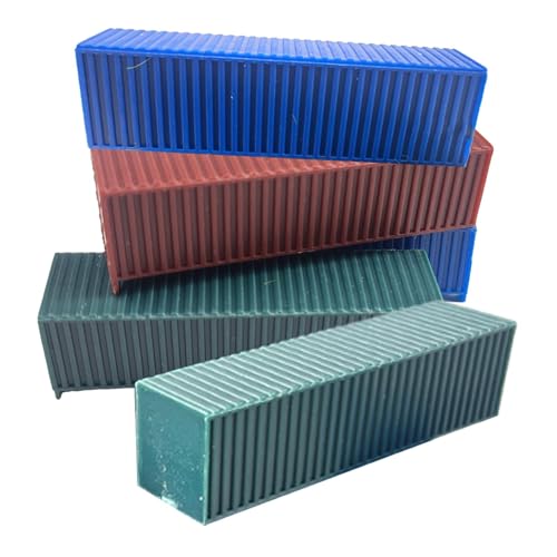 kowaku 5X Miniatur-Containermodelle Versandfrachtbox Spielzeug DIY Handwerk Simulierte Mini-Versandcontainer für Eisenbahnlandschaft, M von kowaku