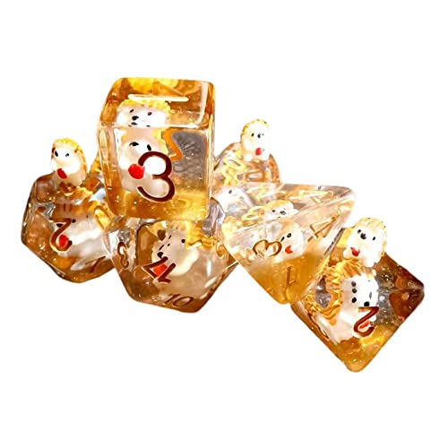 kowaku 7-teiliges transparentes Polyederwürfel-Set für spannende Spielabende von kowaku