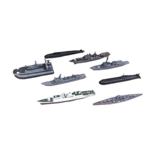 kowaku 8pcs 4D Modell Spielzeug Miniaturboot Rätsel Guard Ship Model Bildungsspielzeug für Sammlerstücke von kowaku