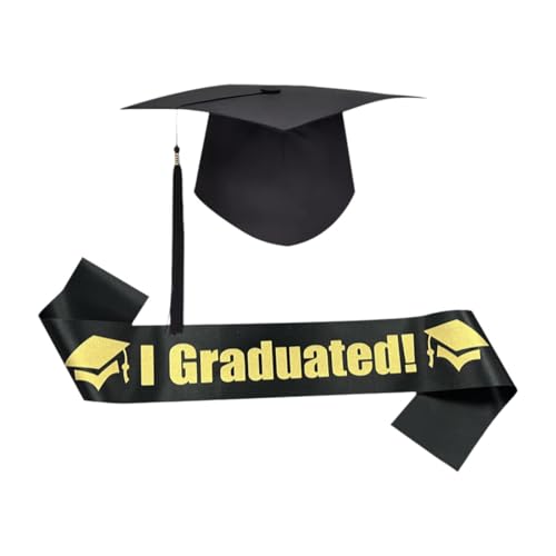 kowaku Abschlusskappe und Schultergurt Partyversorgung verkleiden sich für Erwachsene, I Graduated von kowaku