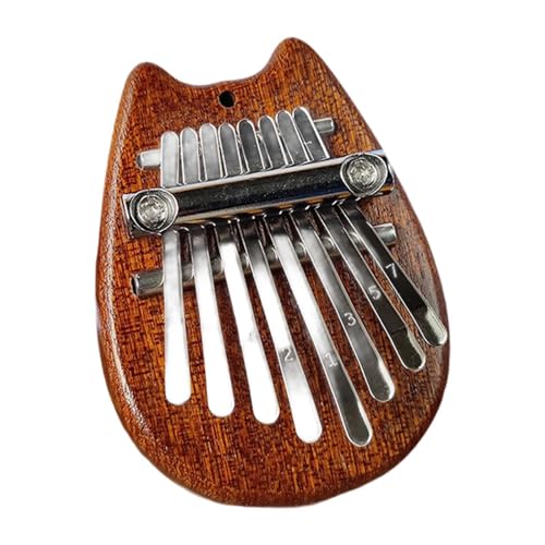 kowaku Anfänger-Fingerinstrument, kompaktes kleines Fingerklavier, Daumenklavier für Anfänger, Musikliebhaber, Erwachsene, Ornamente, Spieler, , Katze von kowaku
