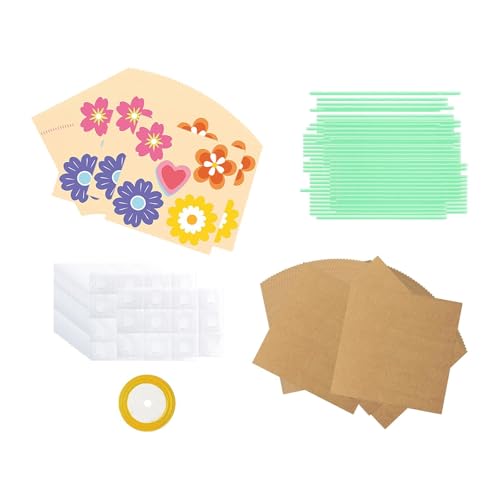 kowaku Blumenstrauß Bastelkit, Machen Sie Ihr eigenes Blumenstrauß, Blumenpapierhandwerk DIY für Muttertag, 48 Stück von kowaku