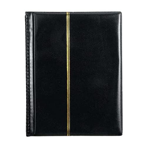 kowaku Briefmarkenalbum Einsteckbuch Sammleralbum Briefmarkenbuch Kollektionsalbum mit 10 Blättern Und 3 Reihen Pro Seite Schützt vor Kratzern Zur Organisat, Schwarz von kowaku