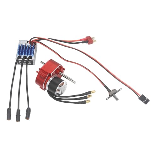 kowaku Bürstenloser Motor -Metall -Getriebe ESC -Kit Elektrischer Geschwindigkeitsregler für 1/12 RC -Auto Austauschbar 23222600KV Motor für MN99S MN78, Red T von kowaku