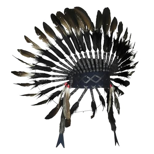 kowaku Chief Indian Hat Decorative Feather Kopfschmuck für die Cosplay -Party -Tanzshow von kowaku
