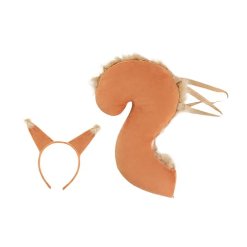 kowaku Eichhörnchen-Ohren und Schwanz-Set, Cosplay-Haarreif für Maskerade, Halloween, Geburtstag, Orange kowaku Eichhörnchen-Ohren und Schwanz-Set, Cosplay-Haarreif für Maskerade, Halloween, Geburtstag, Orange von kowaku