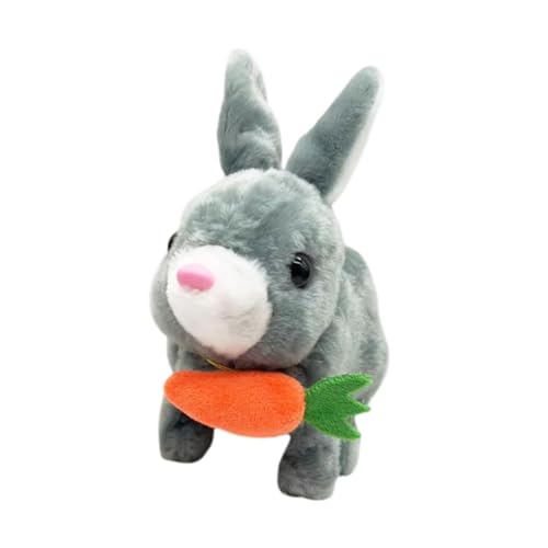 kowaku Electric Bunny Plüschspielzeug, realistische Hasenspielzeug -Feiertagsgeschenke, Simulation Stofftiere, interaktives Plüschkaninchen für Kleinkinder, Grau kowaku Electric Bunny Plüschspielzeug, realistische Hasenspielzeug -Feiertagsgeschenke, Simulation Stofftiere, interaktives Plüschkaninchen für Kleinkinder, Grau von kowaku
