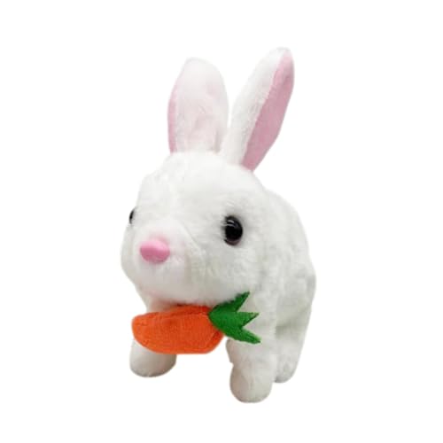 kowaku Electric Bunny Plüschspielzeug, realistische Hasenspielzeug -Feiertagsgeschenke, Simulation Stofftiere, interaktives Plüschkaninchen für Kleinkinder, Weiß kowaku Electric Bunny Plüschspielzeug, realistische Hasenspielzeug -Feiertagsgeschenke, Simulation Stofftiere, interaktives Plüschkaninchen für Kleinkinder, Weiß von kowaku