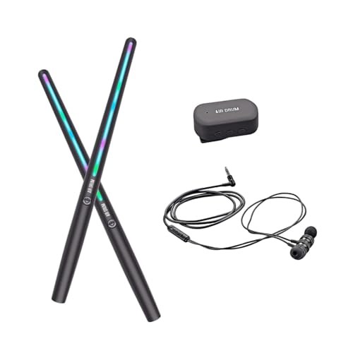 kowaku Elektronisches Schlagzeug Set, Elektrisches Air Drumstick Set, Geschenk, Leichtes Zubehör Im Taschenformat für Indoor Outdoor Enthusiasten, Erwachsene, Ohne Pedale kowaku Elektronisches Schlagzeug Set, Elektrisches Air Drumstick Set, Geschenk, Leichtes Zubehör Im Taschenformat für Indoor Outdoor Enthusiasten, Erwachsene, Ohne Pedale von kowaku