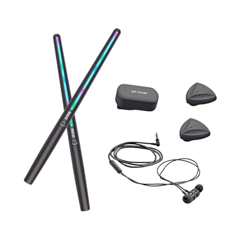 kowaku Elektronisches Schlagzeug Set, Elektrisches Air Drumstick Set, Geschenk, Leichtes Zubehör Im Taschenformat für Indoor Outdoor Enthusiasten, Erwachsene, mit Pedalen kowaku Elektronisches Schlagzeug Set, Elektrisches Air Drumstick Set, Geschenk, Leichtes Zubehör Im Taschenformat für Indoor Outdoor Enthusiasten, Erwachsene, mit Pedalen von kowaku