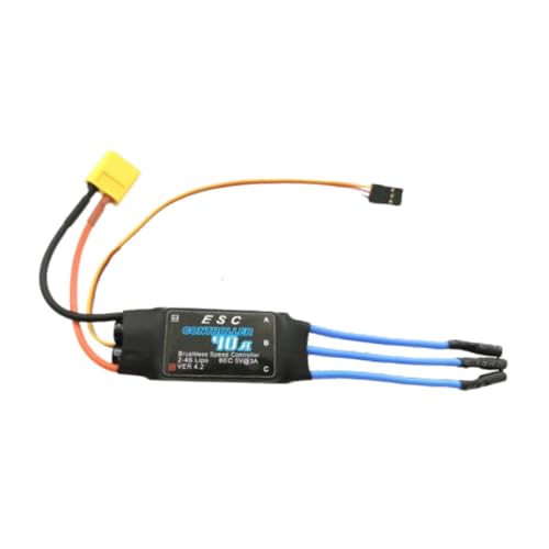 kowaku Ersatzteil für bürstenlosen Motor, RC-Bürstenloser Motor, ESC-Zubehör, Teile, RC-Hubschrauber, bürstenloser für Flugzeug, Spielzeug, 40a Banane Xt60 kowaku Ersatzteil für bürstenlosen Motor, RC-Bürstenloser Motor, ESC-Zubehör, Teile, RC-Hubschrauber, bürstenloser für Flugzeug, Spielzeug, 40a Banane Xt60 von kowaku