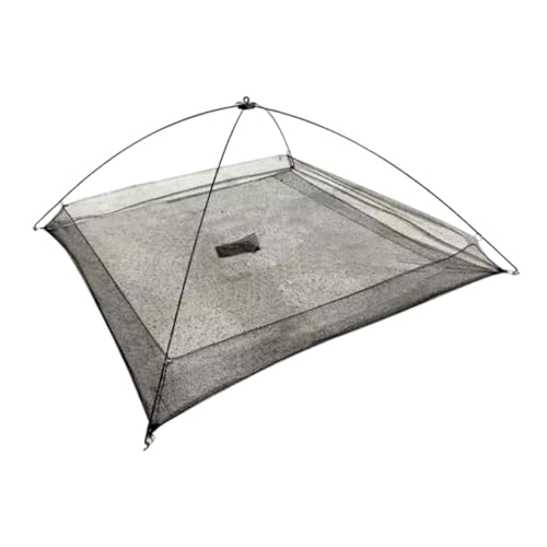 kowaku Faltbare Angelfalle Ködernetz Edelstahlrahmen Tragbares faltbares Krabbennetz Köderfischfänger für Langustengarnelen, 130cmx130cmx50cm kowaku Faltbare Angelfalle Ködernetz Edelstahlrahmen Tragbares faltbares Krabbennetz Köderfischfänger für Langustengarnelen, 130cmx130cmx50cm von kowaku