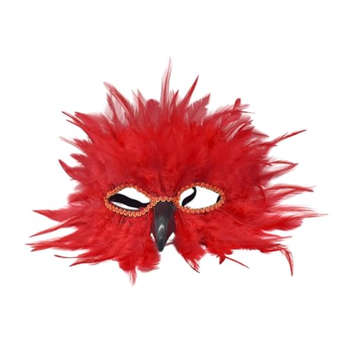 kowaku Federmaske Requisiten Venezianische Partymaske für Festival Carnival tun sich vor, Männer zu spielen, Rot kowaku Federmaske Requisiten Venezianische Partymaske für Festival Carnival tun sich vor, Männer zu spielen, Rot von kowaku