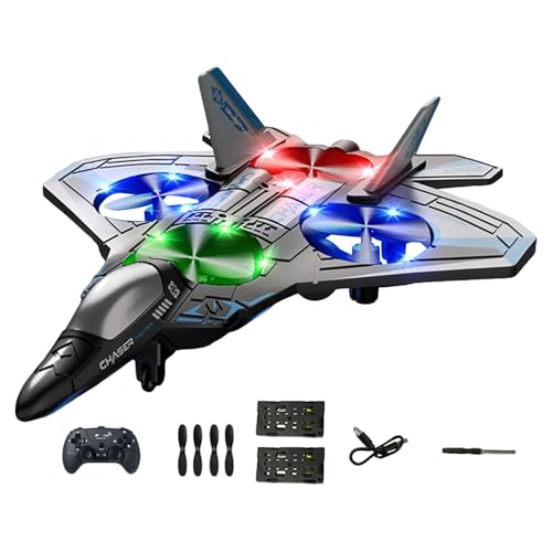 kowaku Fernbedienung Flugzeug Outdoor Fliegen Spielzeug Geschenke Einstellbare Geschwindigkeit mit Licht, Blau von kowaku