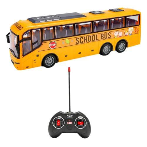kowaku Ferngesteuerter Bus, Fahrzeug im Maßstab 1:30, Spielzeug für Kinder, Jungen und Mädchen, elektrischer RC-Stadtbus, Gelb von kowaku
