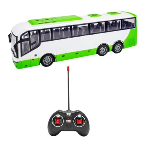 kowaku Ferngesteuerter Bus, Fahrzeug im Maßstab 1:30, Spielzeug für Kinder, Jungen und Mädchen, elektrischer RC-Stadtbus, weiß Grün von kowaku