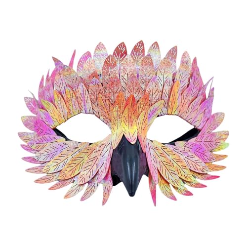 kowaku Halloween Food Dress Up Masquerade Vogelmaske für Valentinstag Cosplay, Rosa Und Gelb kowaku Halloween Food Dress Up Masquerade Vogelmaske für Valentinstag Cosplay, Rosa Und Gelb von kowaku