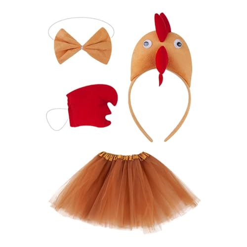 kowaku Hühnerkostüm Set Cute for Girls Tüllrock für Cosplay Thanksgiving Party, Braun kowaku Hühnerkostüm Set Cute for Girls Tüllrock für Cosplay Thanksgiving Party, Braun von kowaku