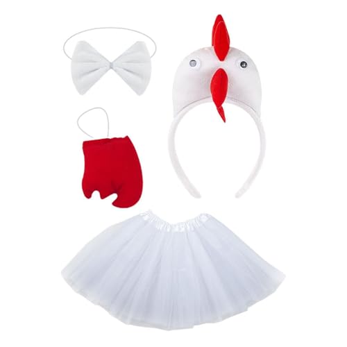kowaku Hühnerkostüm Set Cute for Girls Tüllrock für Cosplay Thanksgiving Party, Weiß kowaku Hühnerkostüm Set Cute for Girls Tüllrock für Cosplay Thanksgiving Party, Weiß von kowaku
