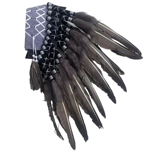 kowaku Indianer-Kopfschmuck für Partys und Bühnenauftritte, Grau kowaku Indianer-Kopfschmuck für Partys und Bühnenauftritte, Grau von kowaku
