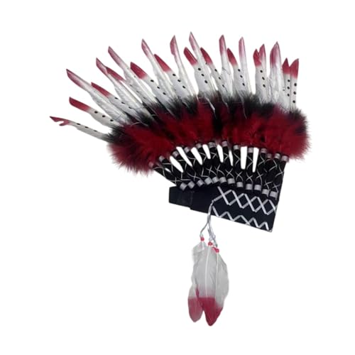 kowaku Indische Hutfeder -Kopfschmuck für Party Halloween Carnival Cosplay Tanz Show, Feder kowaku Indische Hutfeder -Kopfschmuck für Party Halloween Carnival Cosplay Tanz Show, Feder von kowaku