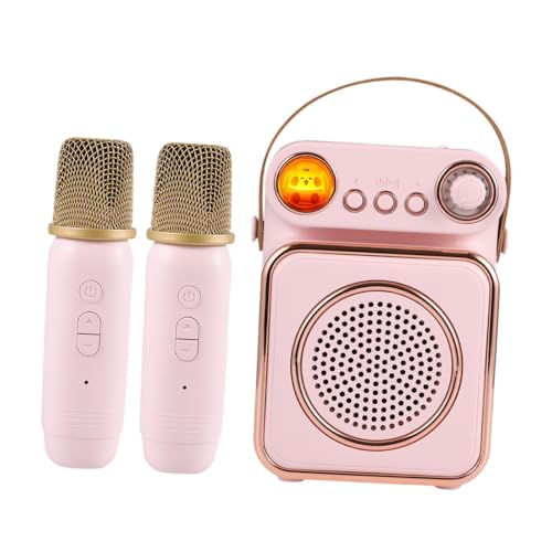 kowaku Karaoke Lautsprecher mit Zwei Mikrofonen, Tragbare Karaoke Maschine für Familientreffen, Rosa kowaku Karaoke Lautsprecher mit Zwei Mikrofonen, Tragbare Karaoke Maschine für Familientreffen, Rosa von kowaku