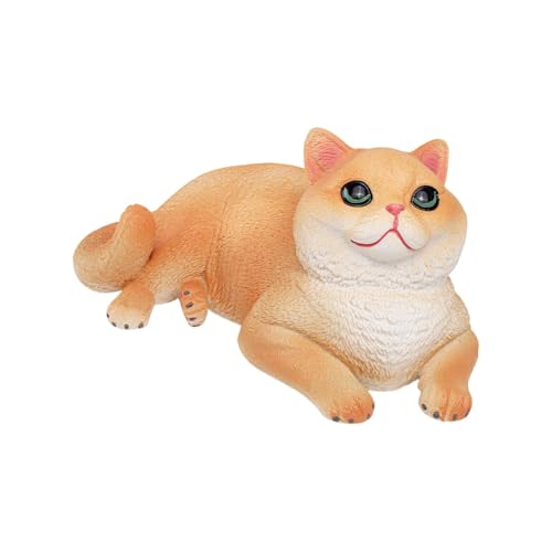kowaku Katzen Dekoration für Kuchen, Kätzchen Spielzeug, Tisch Accessoire, Tierfigur für Feiern Und Gärten, Orangene Katze kowaku Katzen Dekoration für Kuchen, Kätzchen Spielzeug, Tisch Accessoire, Tierfigur für Feiern Und Gärten, Orangene Katze von kowaku