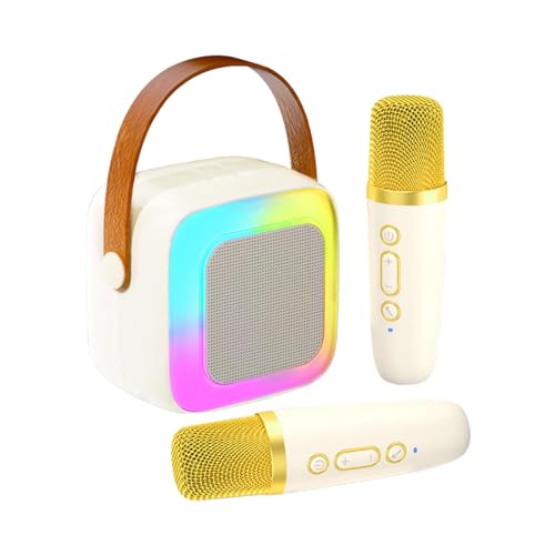 kowaku Kinder Karaoke System mit 2 Mikrofonen, Musikspaß für Zuhause, Weiß von kowaku