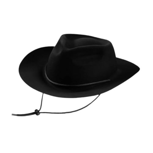 kowaku Kinder Western Cowboy Hut Stilvoller Cowgirl Hut für Camping -Geburtstagsgeschenk, Schwarz von kowaku