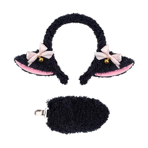 kowaku Lammohren und Schwanz mit Bowknot niedlich, Schwarz kowaku Lammohren und Schwanz mit Bowknot niedlich, Schwarz von kowaku