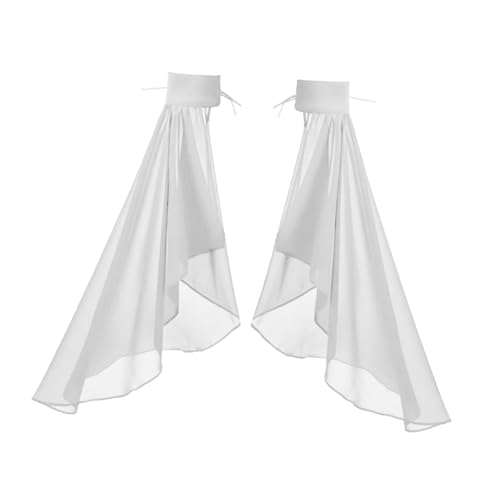 kowaku Lange Tulle -Ärmel, Satin -, Frauen für die Bühne, Halloween, Halloween -Party, Weiß von kowaku