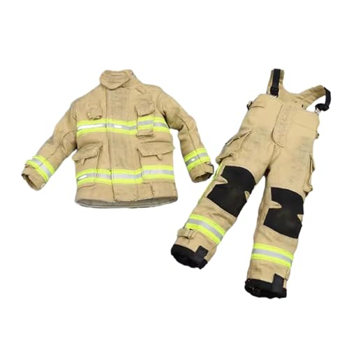 kowaku Maßstab 1:6, Herren-Feuerwehrmann-Anzug, Miniatur-Kleidung, Feuerwehrmann-Anziehset, Kostüm für 30,5 cm von kowaku