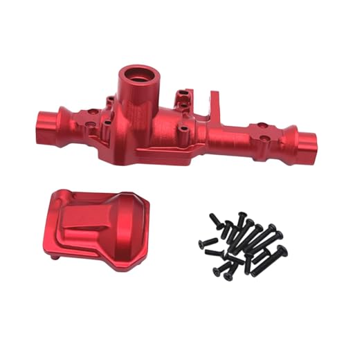 kowaku Metallachse Schalenbrückenabdeckung Montage Ersatzteile Ersatz für Upgrade Teilzubehör für R1002 R1003 R1001 1/10 RC Crawler, Rot, Vorderachseschale von kowaku