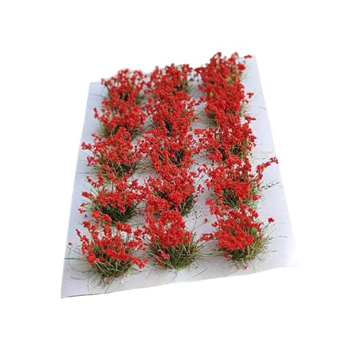 kowaku Miniatur-Blumenhaufen, Vegetationsgruppen, Grasbüschel, künstliches Modellgras für Sandtisch, Rot kowaku Miniatur-Blumenhaufen, Vegetationsgruppen, Grasbüschel, künstliches Modellgras für Sandtisch, Rot von kowaku