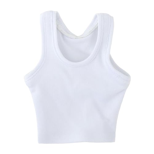 kowaku Mode 1/6 T Shirt Ärmellose Weste Miniatur Kleidung Zubehör Handgemachte Puppe Kleidung für 12 Zoll Männliche Soldaten Figuren, Weiß kowaku Mode 1/6 T Shirt Ärmellose Weste Miniatur Kleidung Zubehör Handgemachte Puppe Kleidung für 12 Zoll Männliche Soldaten Figuren, Weiß von kowaku