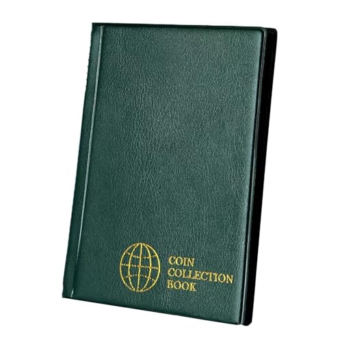 kowaku Münzsammlung Seiten Organizer Binder Hülle 120 Taschen Penny Pocket Holder für Collectors Pennies Stempel, GrÜn von kowaku