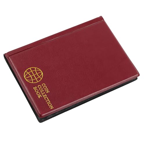 kowaku Münzsammlung Seiten Organizer Binder Hülle 120 Taschen Penny Pocket Holder für Collectors Pennies Stempel, Rot von kowaku