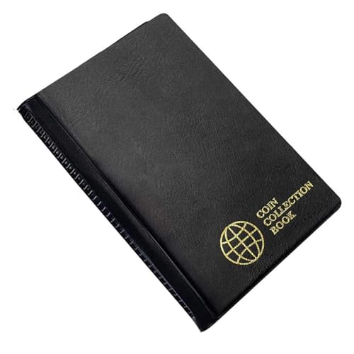 kowaku Münzsammlung Seiten Organizer Binder Hülle 120 Taschen Penny Pocket Holder für Collectors Pennies Stempel, Schwarz von kowaku