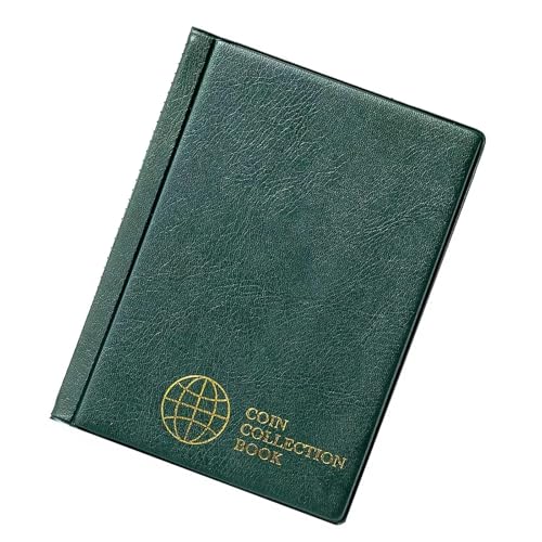 kowaku Münzsammlungsseite, Penny Pocket Case, Organizer, Binder -Speicherbuch für Sammler Stempel Pennies Quarters Rechnung, GrÜn von kowaku