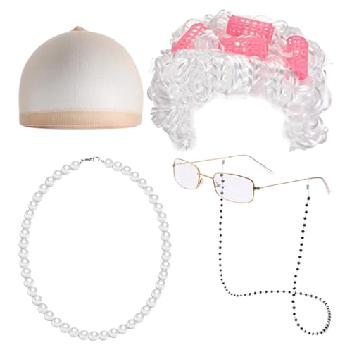 kowaku Old Lady Kostüm Set Oma Perücke für das Rollenspiel für Halloween Cosplay Festival kowaku Old Lady Kostüm Set Oma Perücke für das Rollenspiel für Halloween Cosplay Festival von kowaku