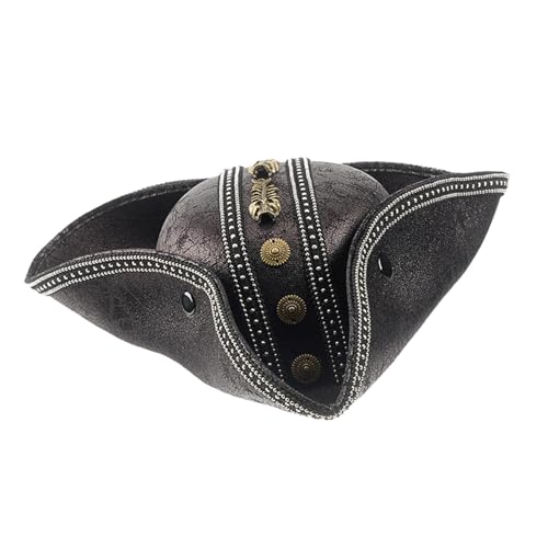 kowaku Piratenhut, RetroStil, Kunst, für Cosplay, Party, Halloween, Kostümzubehör, Schwarz von kowaku