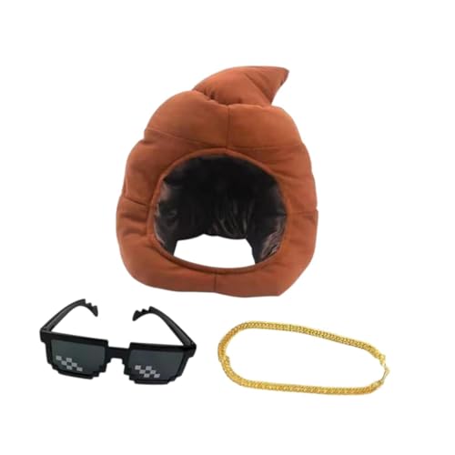 kowaku Poop -Form -Hut lustiger Selfie -Prop Cosplay Poop Hut für Kostüme Performance, mit Brillenkette kowaku Poop -Form -Hut lustiger Selfie -Prop Cosplay Poop Hut für Kostüme Performance, mit Brillenkette von kowaku