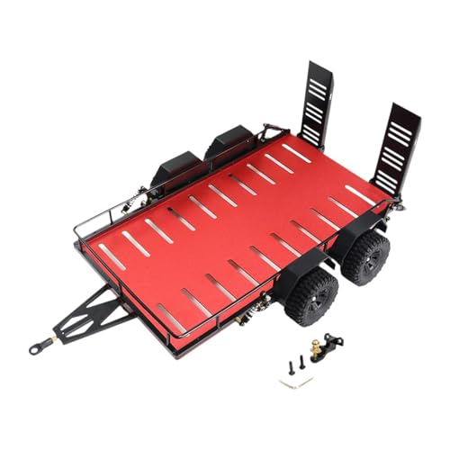 kowaku RC-Car-Anhänger mit Reifen-Set, Zubehör, Upgrade-Teil, robuster Anhänger fürfür 1:18 RC Crawler, Ersatz-Hobby-Zubehör, Rot kowaku RC-Car-Anhänger mit Reifen-Set, Zubehör, Upgrade-Teil, robuster Anhänger fürfür 1:18 RC Crawler, Ersatz-Hobby-Zubehör, Rot von kowaku