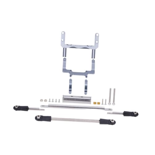 kowaku RC Car Servo Bracket Repair Kit Easy Installation High Precision Servo Mount mit Lenkverbindungsstange RC -Autozubehör, Grau von kowaku