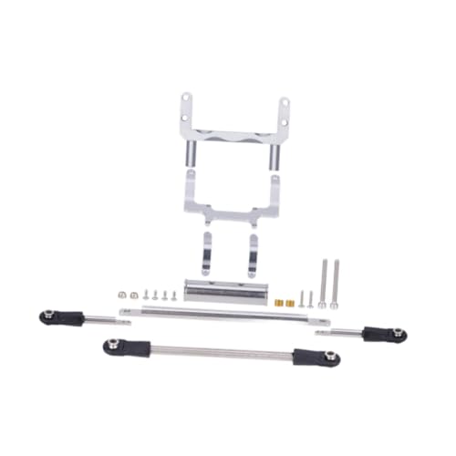 kowaku RC Car Servo Bracket Repair Kit Easy Installation High Precision Servo Mount mit Lenkverbindungsstange RC -Autozubehör, Silber von kowaku