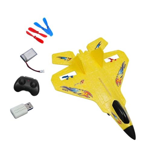kowaku RC Flugzeug Fernbedienung Flugzeug RC Spielzeug für Kinder Erwachsene Anfänger, Gelb von kowaku