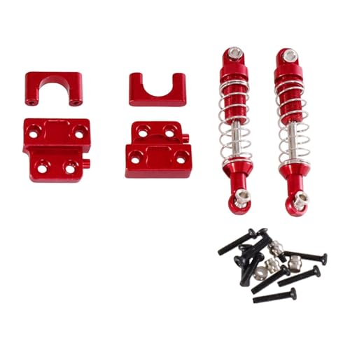 kowaku RC Stoßdämpfer Hinten Metall Hinterachse Frühling Befestigung Maßstab 1:12 RC Auto LKW Suspension Schock Set, Rot von kowaku