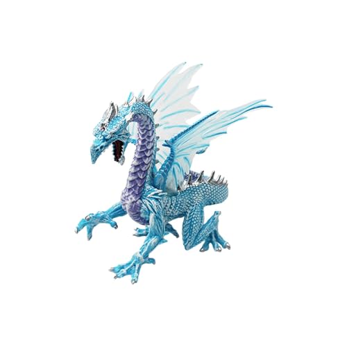 kowaku Realistische Drachenfigur, Miniatur-Drachenstatue, Fliegender Drache, Modell-Drachenfigur für Desktop-Sammlung, Kinder, Blau von kowaku